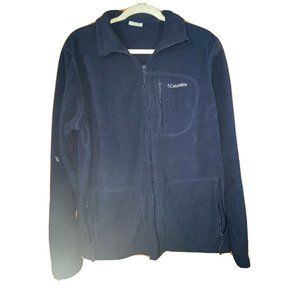 Columbia Navy Zip Up Fleece Full Zip Jacket Medium